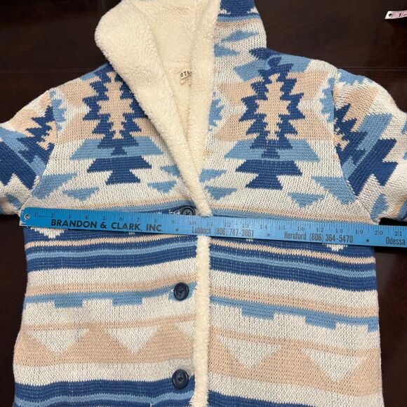 Idyllwind by Miranda Lambert Fleece Long Line Jacket Size Small Southwest Aztec - Picture 6 of 12